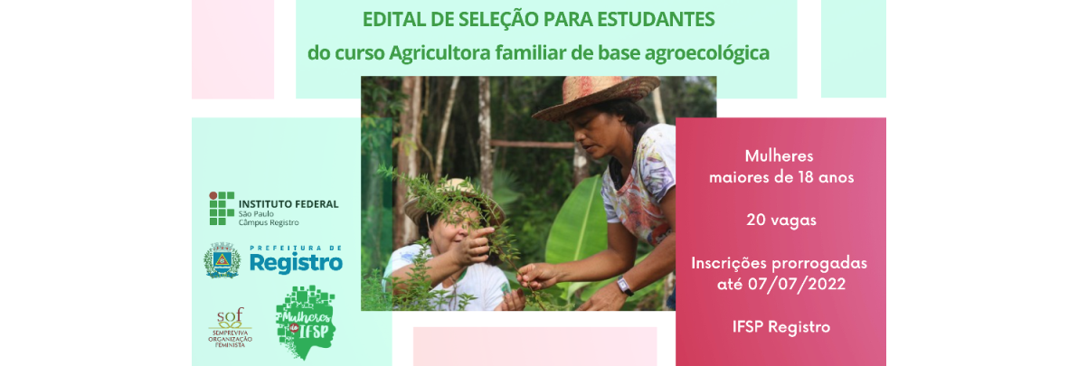 Curso de Extensão - Curso Agricultora familiar de base agroecológica